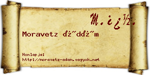 Moravetz Ádám névjegykártya