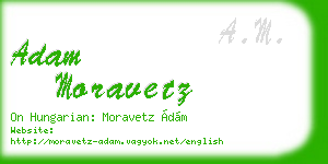 adam moravetz business card